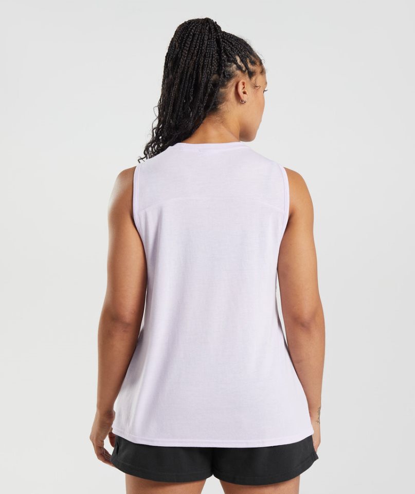 Women's Gymshark Legacy Tanks Light Purple | CA 815AD3